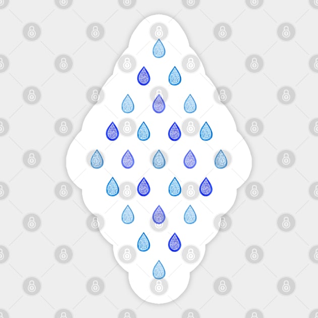 Blue raindrops Sticker by Savousepate